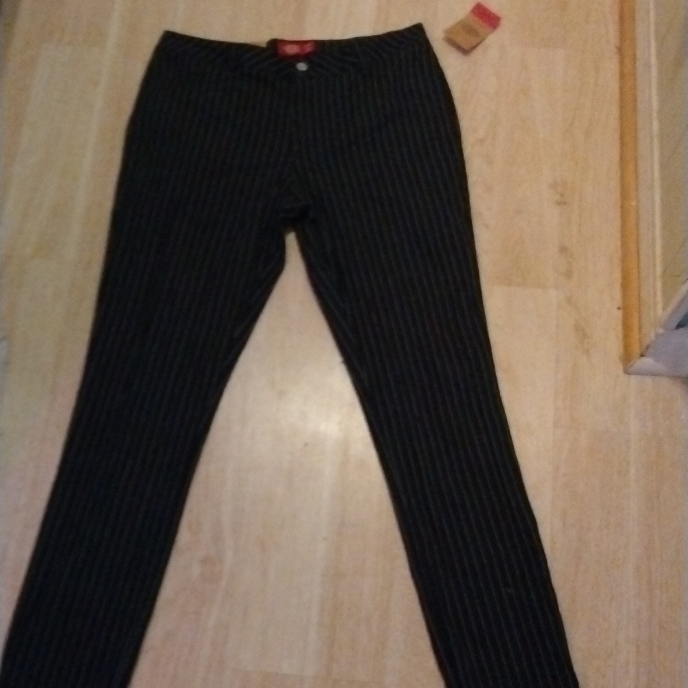 Dickies juniors mid rise stretch pinstripe pants goth pinup skinny